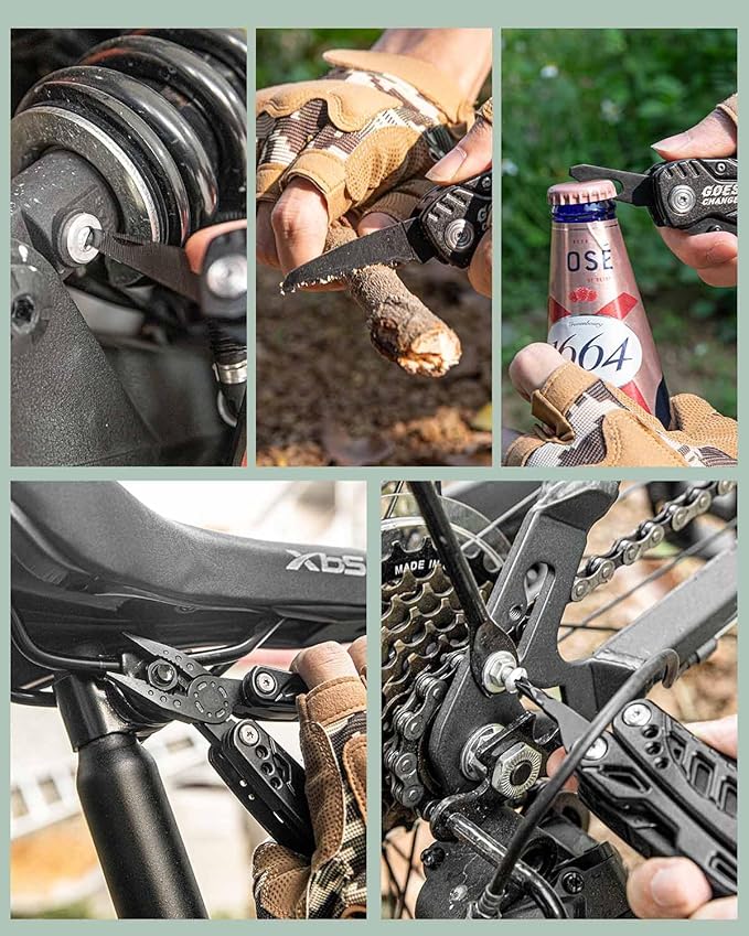 Multi-Tool Pliers with Safety Locking System and Sheath - Portable Pocket Knife Set with Belt Clip for Outdoors, Survival, Camping, Fishing, Hunting