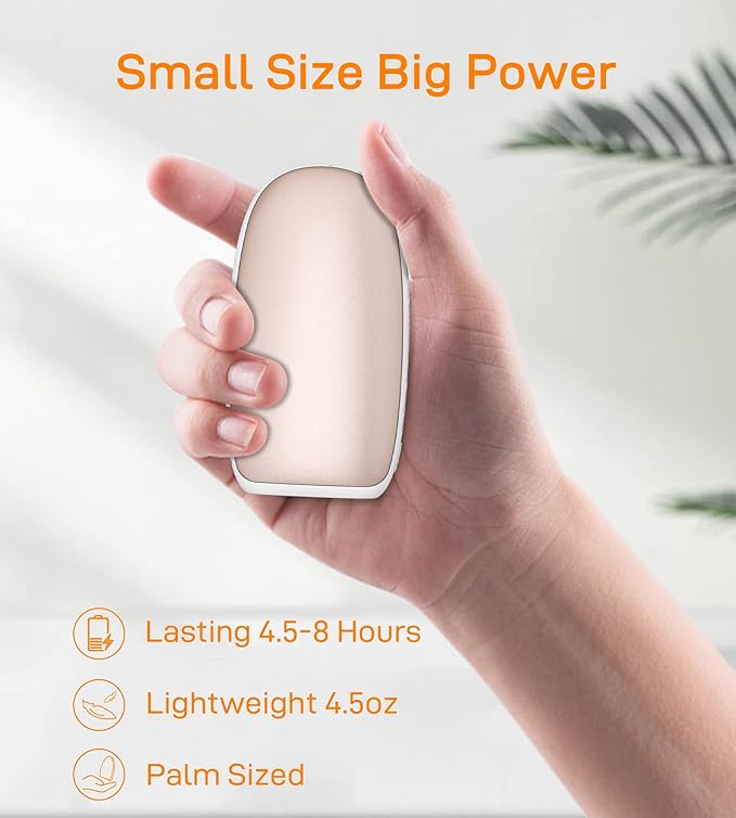 Hand Warmers Rechargeable, Electric Reusable 5000mAh Single Sided or Double Sided Heating Battery Pack for Football Winter Camping Fishing Skiing, Great Gift for Women and Men