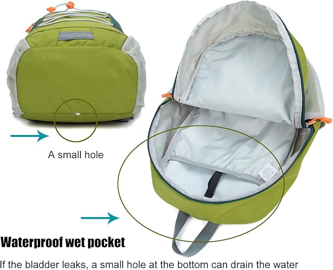 Little Kids Hiking Backpack for Boys or Girls, Small Daypack for Camping or Travel (Armygreen)