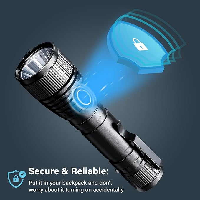 77outdoor Small Flashlight Powerful 1000 High Lumen, S15 Pro USB C Rechargeable Pocket Flashlight with Clip, Super Bright LED, Magnetic Tail Cap for EDC, Camping, Emergency