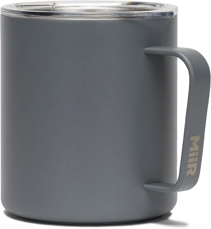 MiiR, Camp Cup, Vacuum Insulated, Stainless Steel with Slide Lid, BPA Free, Basal, 12 Fluid Ounces