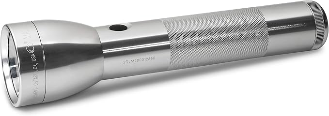 Maglite ML300L LED 2-Cell D Flashlight, Silver