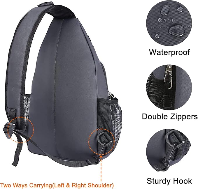 MOSISO Sling Backpack, Multipurpose Crossbody Shoulder Bag Travel Hiking Daypack