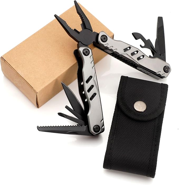 All In One Tool Multi-tool 13-in-1 Multitool Needle Nose Plier, Stripper, Bottle Opener,Can Lifter,Trumpet Screwdriver,Cross Screwdriver For Outdoor, Survival, Camping, Hunting and Hiking
