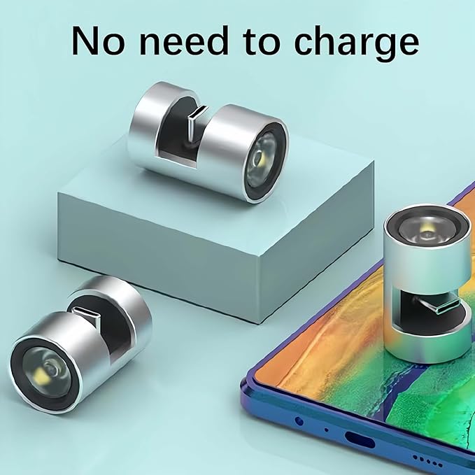 Mobile Phone External Flashlight, 280 lumens Mini Flashlight, Lightning Interface Flashlight, no Need to Charge, Suitable for Camping, Hiking, Night Riding and Running, etc(Lightning), Argent