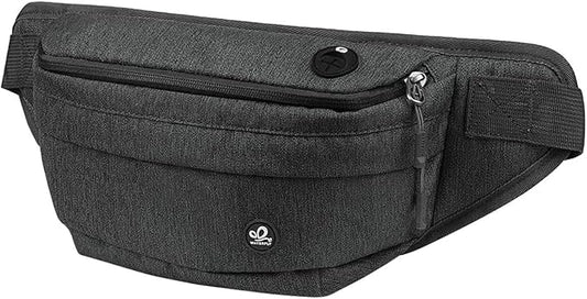 WATERFLY Fanny Pack for Men Women Water Resistant Large Hiking Waist Bag Pack Carrying All Phones for Running Walking Traveling