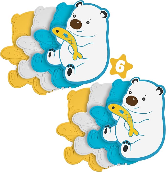 HiYZ Polarbear Ice Packs for Lunch Boxes - Reusable Kids Ice Packs - Quick Freeze, Space Saving, Long-Lasting Cooler for Lunch Box, Thin Ice Packs Ideal for Travel, Picnics, and School