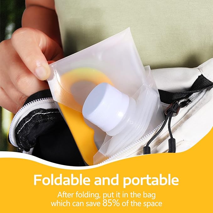 4Pack Collapsible Emergency Outdoor Folding Water Jug Container Bag Freezable, BPA Free Plastic Water Storage Cube for Camping Riding Mountaineer Backpacking, Food Grade