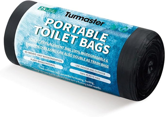 25/50 / 75 Pcs Portable Camping Toilet Bags,5 Gallon Compostable Toilet Replacement Bags for Camping Toilet, Portable Potty Bags for Outdoor Camping