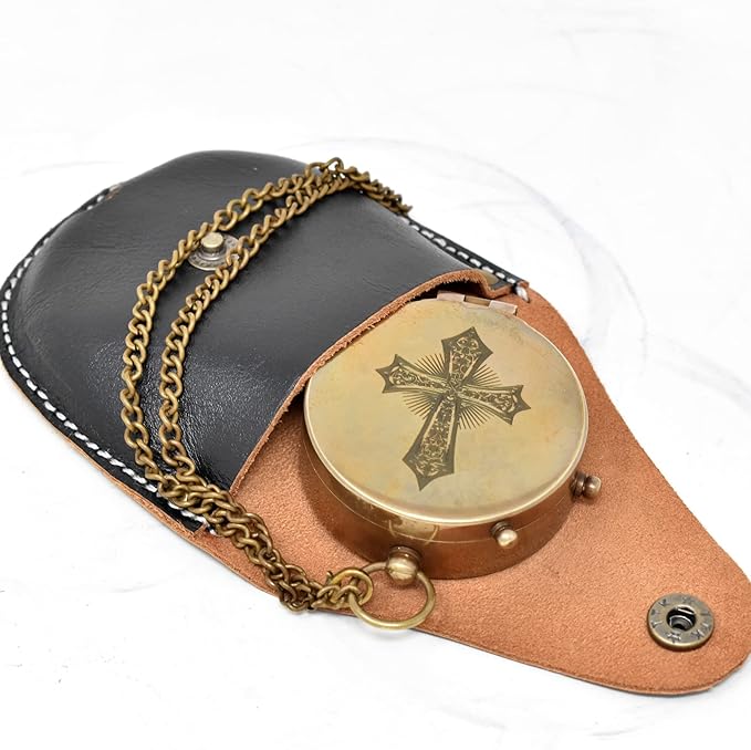 Engraved Compass, Confirmation Gift Ideas, Baptism Gifts Keepsake Compass Cross & Be Strong & Courageous, Confirmation Gift Ideas, Heavenly Gift Of Faith. Missionary, Birthday Gift,