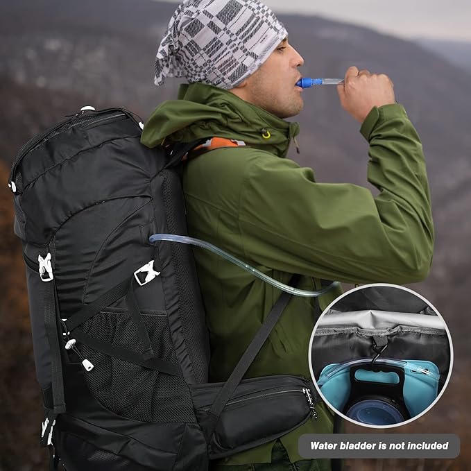 HOMIEE 50L Hiking Backpack Travel Bag Waterproof Camping Backpack with Rain Cover Lightweight Backpacking Backpack Rucksack