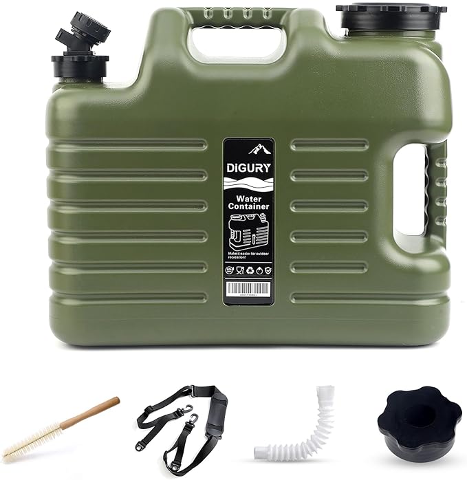 4.8 Gallon Water Jug, BPA Free Camping Water Container with Spigot Upgraded Portable Water Storage No Leakage Containers for Outdoor Hiking Camping Picnic Supplies