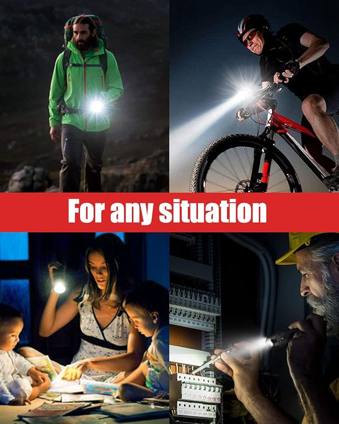 Victoper LED Flashlight 2 Pack, Bright 2000 Lumens Tactical Flashlights High Lumens with 5 Modes, Waterproof Zoomable Flash Light for Outdoor, Gifts for Student Dorm Camping Essentials Camper Gear