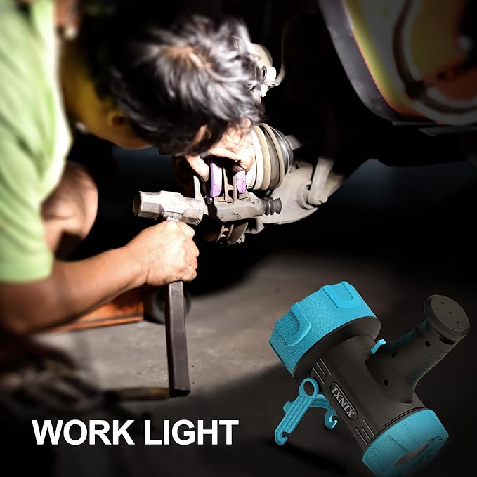 XINXI 1000,000 Lumens Rechargeable Spotlight with COB Floodlight, 6 Light Modes and USB Charger for Hiking, Boating, Hunting, IP67 Waterproof Handheld Flashlight with red Filter(BLUE)