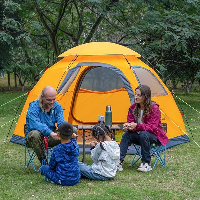KAZOO Outdoor Camping Tent 2/4 Person Waterproof Camping Tents Easy Setup Two/Four Man Tent Sun Shade 2/3/4 People