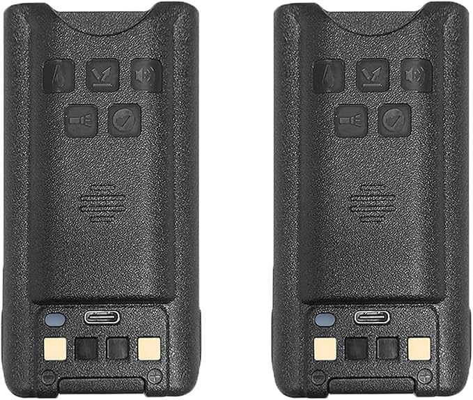 BAOFENG 2 Packs UV-9R Plus Battery USB-C Charger Enlarge 4800mAh Capacity Thicken BL-9 Li-ion Battery for T57 Accessories UV-9R Plus MK1 Portable Radio Battery for Adult
