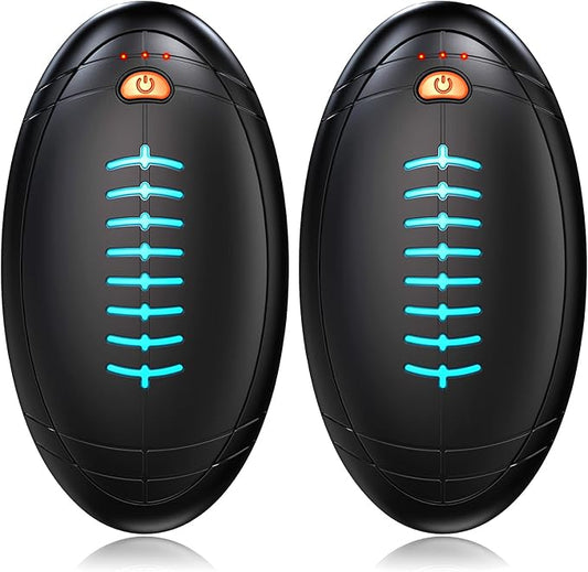 Hand Warmers Rechargeable, 2023 Newest 2 Pack Temperature Electric Portable Heater Football Shape Hand Warmer, Quick Charge Portable Hand Warmer Gift for Christmas Outdoors/Hunting/Golf/Camping