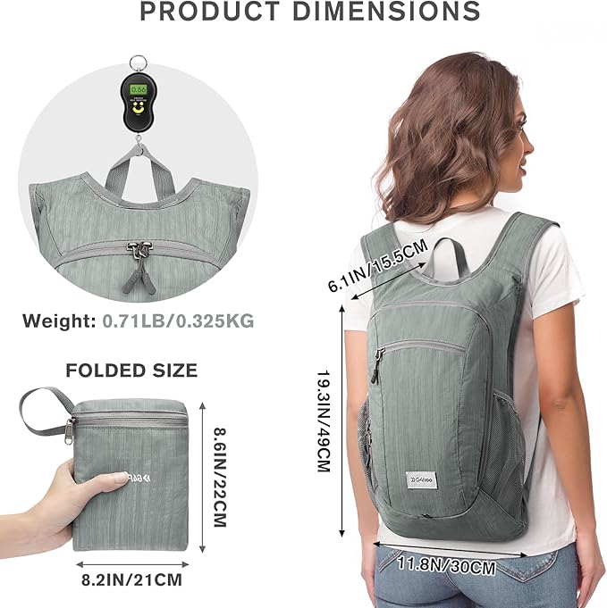 G4Free 10L/15L/20L Hiking Backpack Lightweight Packable Hiking Daypack Small Travel Outdoor Foldable Shoulder Bag