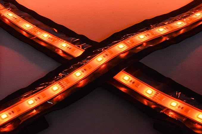 ALL-TOP Flexible Camping Light Strip with Mounting Jacket - 1300 Lumen - (White/Amber) - IP67 Dual-Protection Water Resistance - RV Camping, Overland, Awning Light and Boating