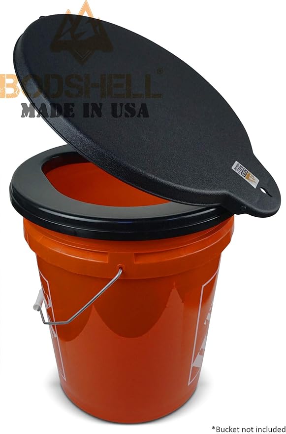 Portable Toilet Seat Lid for Emergencies and Camping - fits 5 Gallon Bucket (Lid Only)
