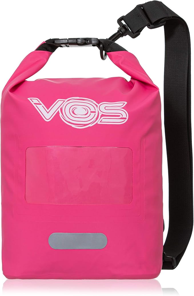 VOS Waterproof Premium Dry Bag - 5L | All-purpose Bag Lightweight Dry Storage Bag Backpack for Travel, Swimming, Boating, Kayaking, Camping, Beach (Pink)