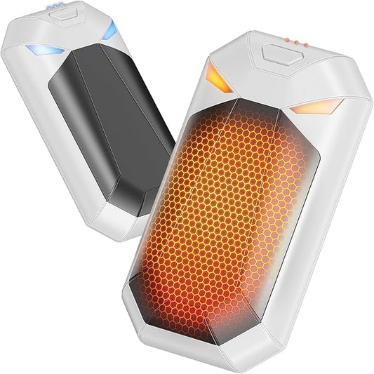 2-Pack Rechargeable Hand Warmers - Ultra Light & Thin 8000mAh Electric Hand Warmer, Pocket-Sized, Up to 20Hrs - Stocking Stuffers for Him/Her, Gifts for Men/Women, Camping Hunting Accessories Gear