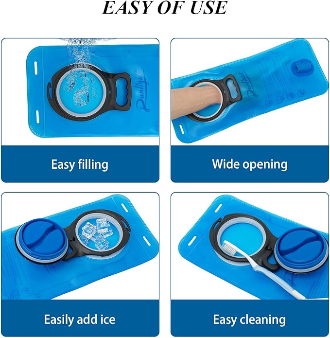 Hydration Bladder Hiking Water Bladder Leak-Proof Water Reservoir BPA Free Hydration Bag for Biking Running Camping