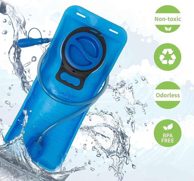 Hydration Bladder Hiking Water Bladder Leak-Proof Water Reservoir BPA Free Hydration Bag for Biking Running Camping