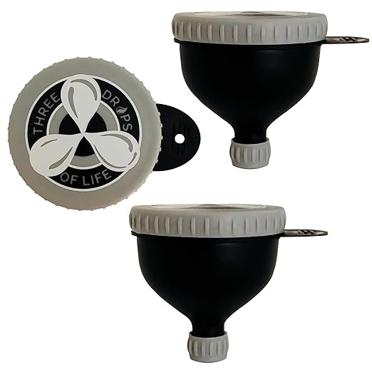 Fill N Go Large Protein Funnels, BPA Free, Easy Screw Off Lid, Good for Travel, Workouts and Busy Lifestyles (2, 230ML)