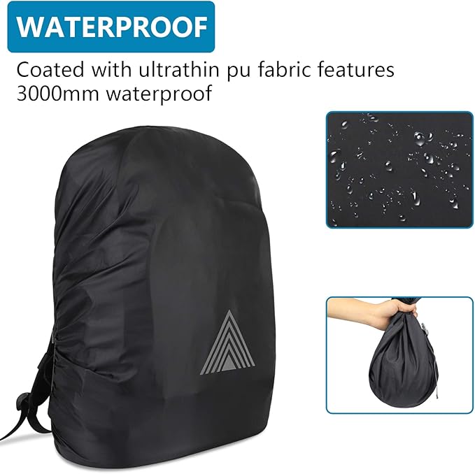 Waterproof Backpack Rain Cover(15-75L),Portable Anti Slip Rain Cover for Backpack,Cross Buckle Straps,Outdoor Anti-tear Backpack Raincover for Camping Hiking Biking Hunting Traveling