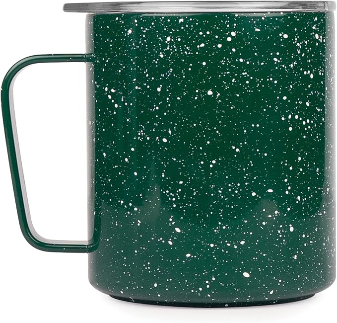MiiR, Camp Cup, Vacuum Insulated, Stainless Steel with Slide Lid, BPA Free, Green, 12 Fluid Ounces