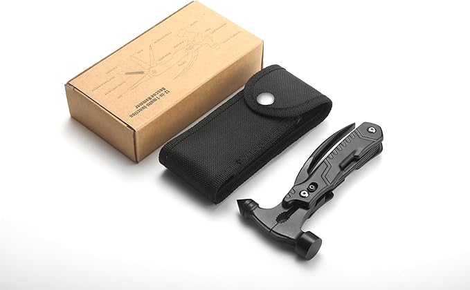 KA-71 14-in-1 Multitool with Safety Locking, Professional Stainless Steel Multitool Pocket Hammer,Nail Puller, Flat Pliers, Grip Pliers, Apply to Survival,Camping, Hunting and Hiking