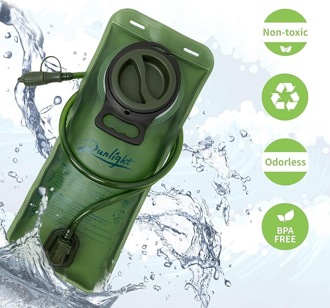 Hydration Bladder Hiking Water Bladder Leak-Proof Water Reservoir BPA Free Hydration Bag for Biking Running Camping