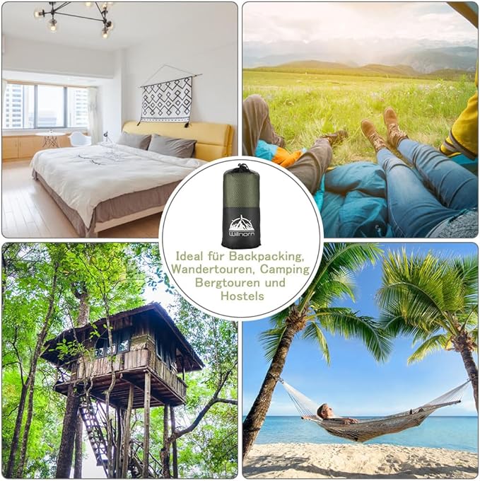 Sleeping Bag Liner,Travel Sheets & Adult Sleep Sack for Backpacking,Hotels & Hostels,Lightweight Single Camping Sleeping Bag Liners for Travel