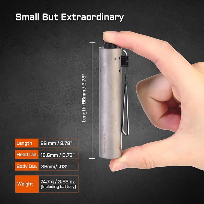 ACEBEAM Rider RX 700 High Lumens EDC AA Flashlight Rechargeable, Pocket LED Flashlight with Clip, Super Bright Mini Flash Light, 519A-V1 LED 90+ High CRI Small Flashlight for Camping, Emergency, Home