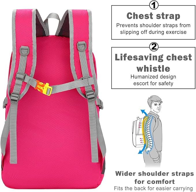 WEREWOLVES 20/35L Lightweight Hiking Backpack, Ultralight Water Resistant Packable Daypack for Women Men