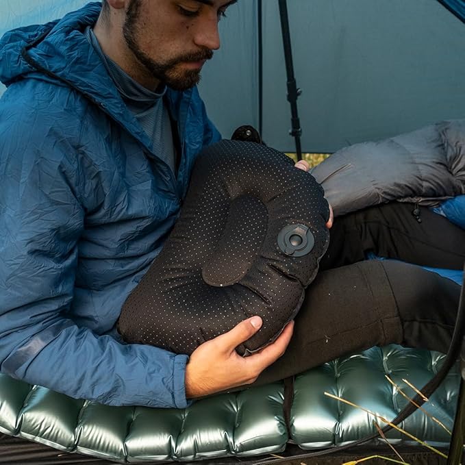 2 oz Ultralight Backpacking Pillow- Compact, Adjustable, Soft, Nonslip, Inflatable Camping Pillow Regular