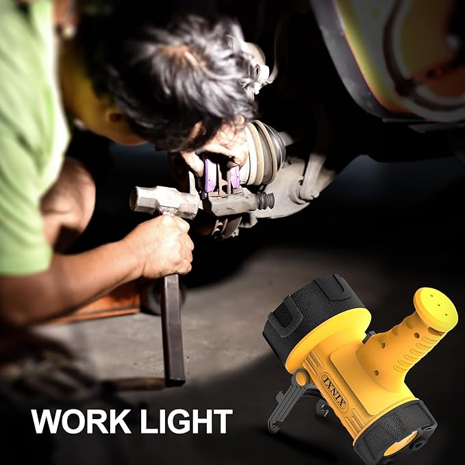 XINXI 1000,000 Lumens Rechargeable Spotlight with COB Floodlight, 6 Light Modes and USB Charger for Hiking, Boating, Hunting, IP67 Waterproof Handheld Flashlight with red Filter(Yellow)