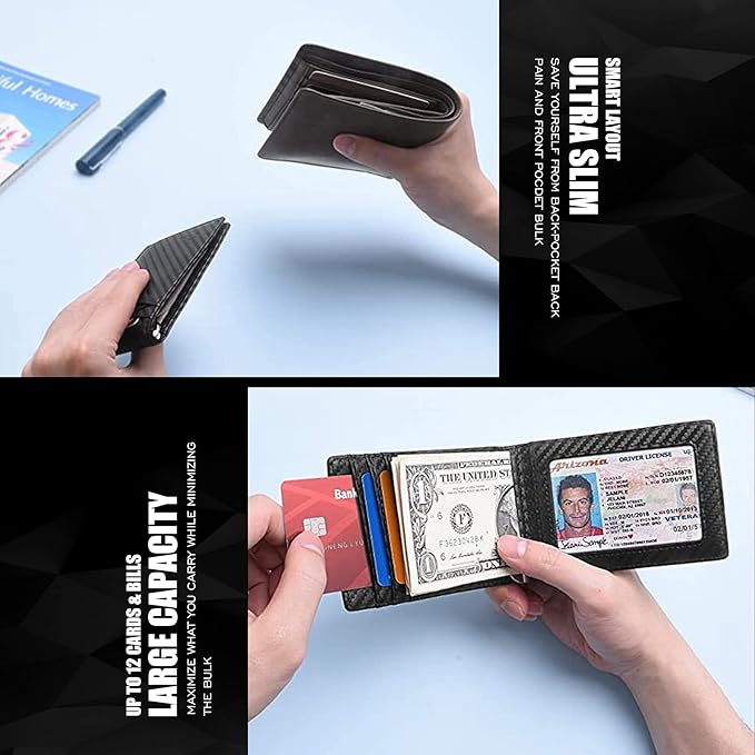 Birthday Gifts for Dad from Daughter,Wife,Son,Kids-Fathers Day Best Gifts for Men Personalized Gifts for Him PaPa Who Wants Nothing Basket for StepDad,Husband,Uncle,Grandpa Slim Wallet