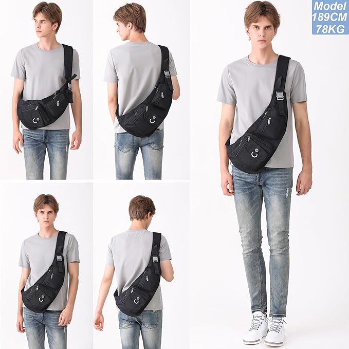 NICGID Sling Bag Chest Shoulder Backpack Crossbody Bags Casual Daypack for Men Women