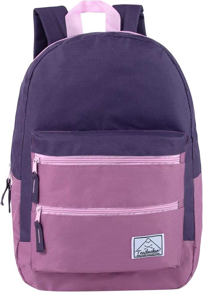 Trail maker Multi Pocket Multicolor Backpack with Adjustable Padded Straps