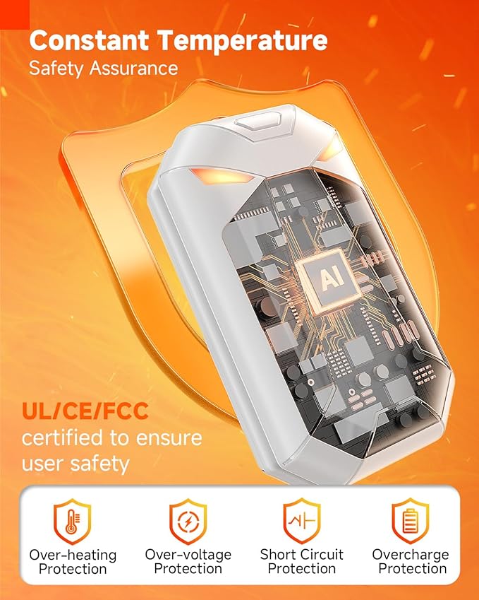 2-Pack Rechargeable Hand Warmers - Ultra Light & Thin 8000mAh Electric Hand Warmer, Pocket-Sized, Up to 20Hrs - Stocking Stuffers for Him/Her, Gifts for Men/Women, Camping Hunting Accessories Gear