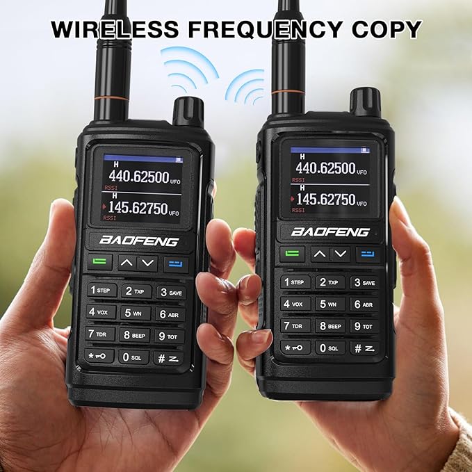 BAOFENG UV-17R Two Way Radio, Dual Band 144-148/420-450Mhz Handheld Ham Radio with Standard Antenna & High Gain Long Antenna, 1800mAh Li-ion Battery, 999 Channels, Manual DTMF, VOX, Support Chirp