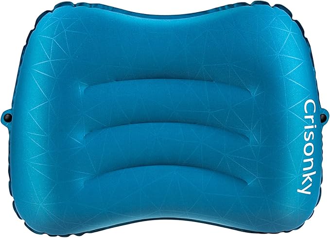Camping Pillow - Inflatable Pillow - Travel Pillows for Backpacking & Airplane, Lumbar Support 2.0 Blow Up Pillows, Ultralight Compressible, Comfortable, Ergonomic Pillows