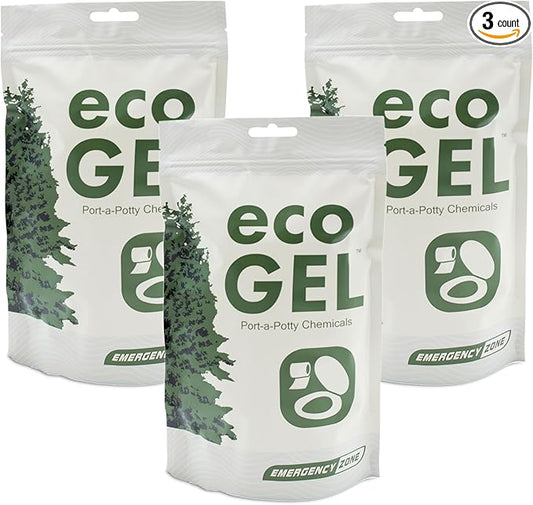Emergency Zone Eco Gel Port-a-Potty Chemicals - Liquid Waste Gelling and Deodorizing Powder