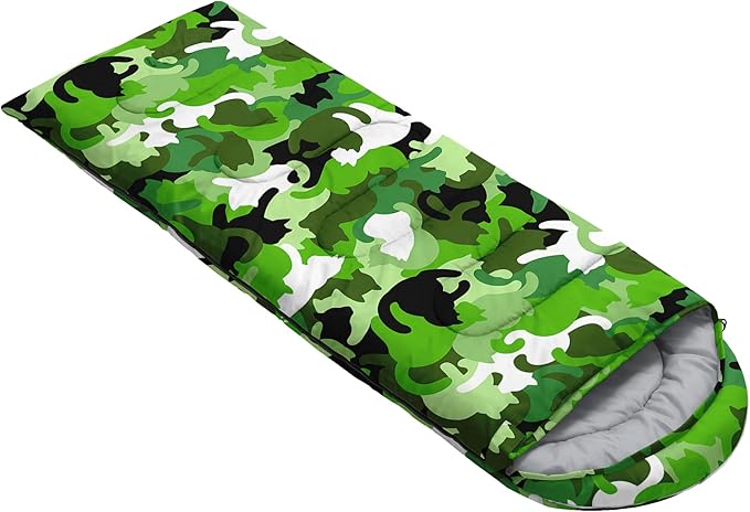 AILONEN Boys Sports Camping Sleeping Bags,Lightweight & Waterproof,3 Season Warm & Cool Weather,Black Player Basketball Sleeping Bags for Kids Adults,Travelling,Outdoors