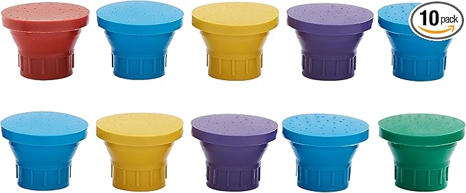 10 Pcs Bottle Top Waterers - Portable Dog Shower Outdoor - Bottle Cap Sprinkler - Bottle Shower Head for Road, Travel, Camping & Hiking, Plastic