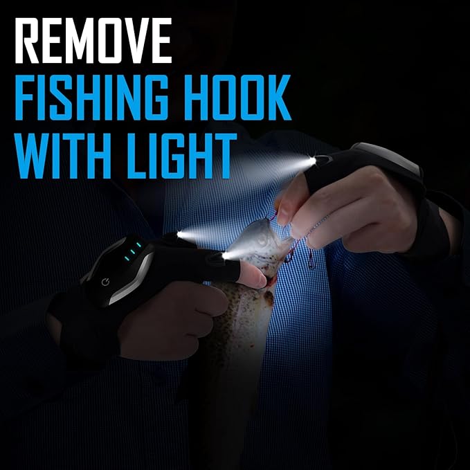 KEZKALS Father's Day Gifts, LED Rechargeable Flashlight Gloves, Mens Gifts for Dad, Birthday Gifts for Men Him, Husband, Grandpa, Fishing Gifts for Men, Gifts for Men Who Have Everything