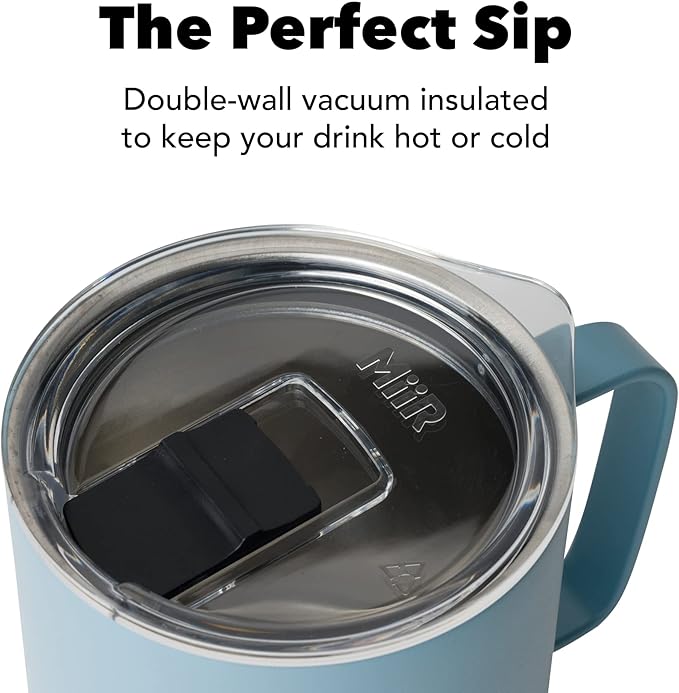 MiiR, Camp Cup, Vacuum Insulated, Stainless Steel with Slide Lid, BPA Free, Home, 8 Fluid Ounces
