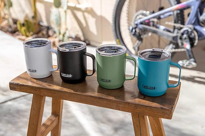 CamelBak Horizon 12oz Camp Mug - Insulated Stainless Steel - Tri-Mode Lid - Black